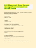 DSM 5 Exam Study Guide. Complete coverage of examinable sections. Quizzes. Rated A