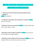 JMU BIO 140 Exam 2. Questions Verified With 100% Correct Answers