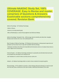 Ultimate NAADAC Study Set, 100% COVERAGE. Easy to Revise and master, comprises of Questions & Answers. Examinable sections comprehensively covered. Revision Bank.