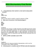 WGU Biochemistry Final Review 2022 Questions and Answers (2022/2023) (Verified Answers)