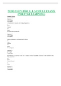 PORTAGE LEARNING NURS 231 ALL MODULES EXAMS PATHO REVIEW QUESTIONS AND ANSWERS COMPLETE GUIDE|100% VERIFIED