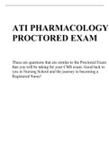 ATI PHARMACOLOGY PROCTORED EXAM