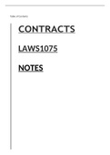 CONTRACTS LAWS1075 NOTES