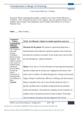 NR 361 Week 4 Assignment: Course Project Milestone 2 Course NR 361 Institution Chamberlain College Of Nursing NR 361 Week 4 Assignment: Course Project Milestone 2 Purpose The purpose of this assignment is to demonstrate the skills of the professional nurs