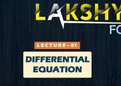 DIFFRENTIAL EQUATION PW LEC 1 SACHIN SIR