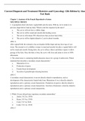 Complete Test Bank Current Diagnosis and Treatment Obstetrics and Gynecology by Alan Questions & Answers with rationales (Chapter 1-60)