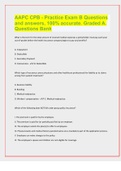 AAPC CPB - Practice Exam B Questions and answers, 100% accurate. Graded A. Questions Bank