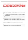 NRNP 6645 Midterm Exam NRNP 6645 Final Exam (Latest-2022, 100 Q & A) / NRNP 6645N Final Exam 