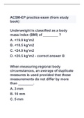 ACSM-EP practice exam (from study book) 