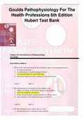 Goulds Pathophysiology For The Health Professions 6th Edition Hubert Test Bank