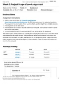 MGMT 404 Week 3 Assignment: Project Scope Video (Score: 20 out of 20)