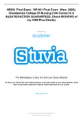 NR601 Final Exam / NR 601 Final Exam (New, 2020): Chamberlain College Of Nursing (100 Correct Q & A)(SATISFACTION GUARANTEED, Check REVIEWS of my 1000 Plus Clients)