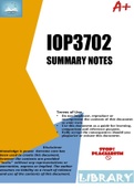 IOP3702 SUMMARY NOTES