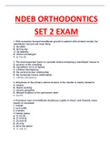 NDEB ORTHODONTICS SET 2 ACTUAL EXAM SPRING?FALL SERIES COMPLETE GUIDE RATED AND GRADED A+.