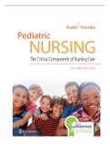 TEST BANK PEDIATRICS NURSING THE CRITICAL COMPONENTS OF NURSING CARE 2ND EDITION RUDD>CHAPTER 1-26< COMPLETE GUIDE RATED A.