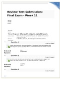 NURS6512/NURS 6512 Review Test Submission- Final Exam - Week 11 98% Correct answers  Download for an A+