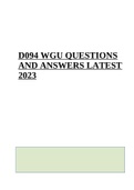 WGU D094 QUESTIONS AND ANSWERS LATEST 2023 | WGU Educational Psychology