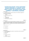 NURS6550/NURS 6550 MIDTERM EXAM 2 LATEST VERSIONS A& B  2023 REAL EXAM 200 QUESTIONS AND CORRECT ANSWERS|AGRADE