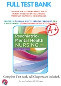 Test Bank For Psychiatric-Mental Health Nursing 8th Edition By Shelia Videbeck 9781975116378 Chapter 1-24 Complete Guide .