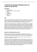 Titration of Sodium Hydroxide with HCI (using an indicator) and  titration using a pH metre