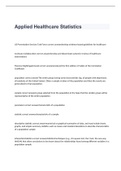 Applied Healthcare Statistics exam 2023 with 100% correct answers