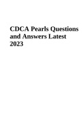 CDCA Pearls Questions and Answers Latest 2023