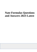 NATE Formulas Questions and Answers 2023 Latest