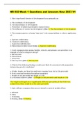 Chamberlain College; NR 602 Week 1 Questions and Answers New 2023 V1 Well Elaborated