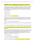 Chamberlain College; NR 602 Week 2 Questions and Answers New 2023 V1 Well Elaborated