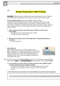 Student Exploration DNA Profiling.Questions Verified With 100% Correct Answers