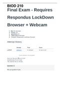 BIOD 210 Genetics Final Exam - Requires Respondus LockDown Browser + Webcam Latest Solution 2022.