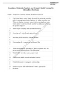 Essentials of Maternity, Newborn, and Women's Health Nursing 5th Edition Ricci Test Bank Chapter 1 Perspectives on Maternal, Newborn, and Women's Health Care 1 . The United States ranks 50th in the world for maternal mortality and 41st among industr