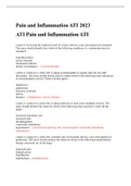 Pain and Inflammation Pain and Inflammation ATI QUESTIONS AND ANSWERS 2023