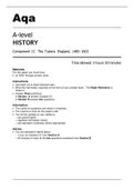 Aqa History A-level 7042/1C Question Paper June 2022 OFFICIAL .