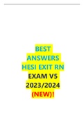 HESI RN EXIT V1,V5 100% VERIFIED ANSWERS 2023/2024 