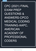 CPC Final Exam Prep Questions Answers-CPCO Medical Coding Training-AAPC, American Academy of Professional Coders. Best Ever Document.