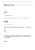 TX DPS/TCOLE EXAM 2023 QUESTIONS & ANSWERS (GRADE A+)