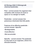 A2 Biology AQA 5.5-Biological& chemical pesticides