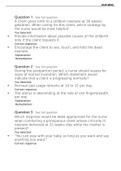 Passpoint-postpartum Question 1 See full question A client gives birth to a stillborn neonate at 36 weeks' gestation. When caring for this client, which strategy by the nurse would be most helpful? You Selected: • Provide information about possible cau