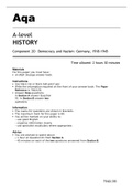 Aqa History A-level 7042/2O Question Paper June2022.