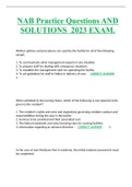 NAB Practice Questions AND SOLUTIONS  2023 EXAM.