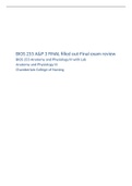 BIOS 255 A&P 3 FINAL filled out-Final exam review (Version 5), BIOS 255-Anatomy and Physiology III with Lab, Anatomy and Physiology III: Chamberlain College of Nursing