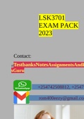 LSK3701 EXAM PACK 2024