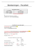 Samenvatting fiscale wetgeving + berekening + voorbeelden - syntra