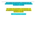 TEST BANK FOR ANATOMY & PHYSIOLOGY: AN INTEGRATIVE APPROACH 4TH EDITION MICHAEL MCKINLEY VALERIE Table of Contents 1.	The Sciences of Anatomy and Physiology 2.	Atoms, Ions, and Molecules 3.	Energy, Chemical Reactions, and Cellular Respiration 4.	Biology o