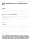 NRNP 6565 Syllabus: Synthesis in Advanced Practice Care of Complex Patients in Primary Care Settings