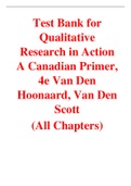 Qualitative Research in Action A Canadian Primer 4th Edition By Van Den Hoonaard, Van Den Scott (Test Bank)