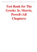 The Greeks 3rd Edition By Morris, Powell (Test Bank)