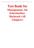 Management 14th Edition By Schermerhor, Bachrach (Test Bank)