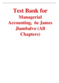 Managerial Accounting 6th Edition By James Jiambalvo (Test Bank)